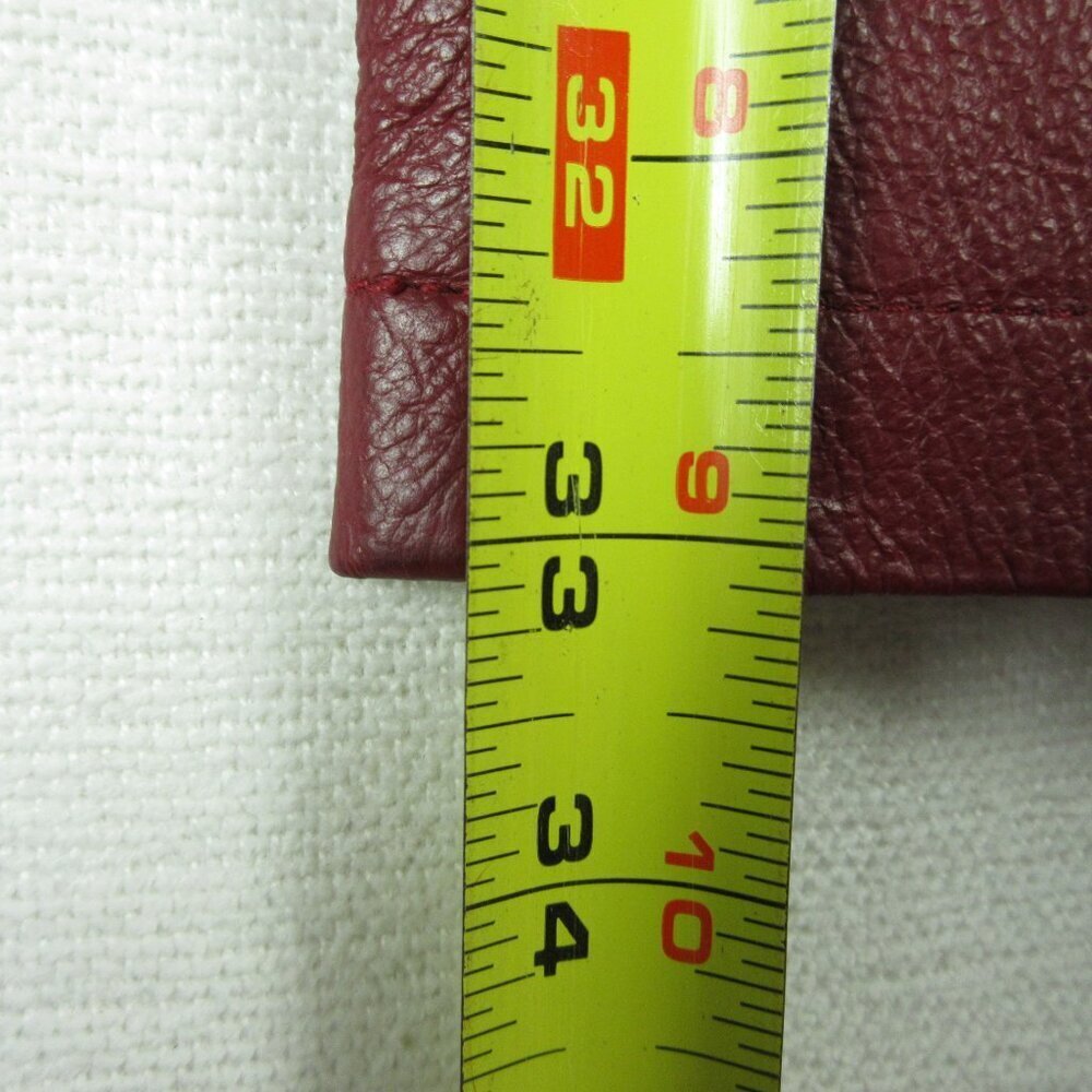 Newport News Leather Pants Size 29x32 Genuine Leather Oxblood Red - Picture 9 of 12